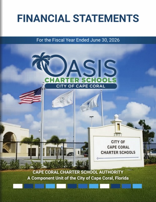 Cover of oasis charter schools 2026 financial statements